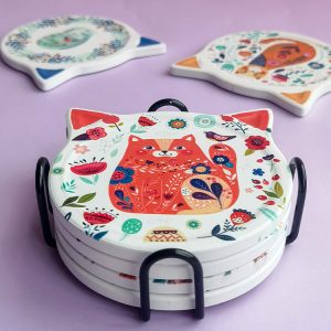 Đế Lót Cốc Gốm In Logo – Quà Tặng Doanh Nghiệp Thiết Thực MS 07 4 Báo Giá Đế Lót Cốc Gốm In Logo