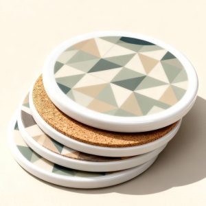 dreamina 2026 01 28 7658 An angled shot of a stack of four geomet